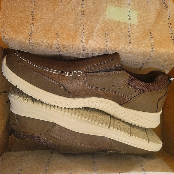 NWT NUNN BUSH CONWAY Moc Toe Men's Brown Slip On Shoes Lightweight Durable Comfy - Picture 4 of 8